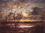 Francois-Auguste Ravier Landscape near Cremieu Spain oil painting artist